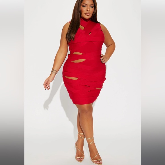 Fashion Nova Dresses & Skirts - Red Bandage Dress